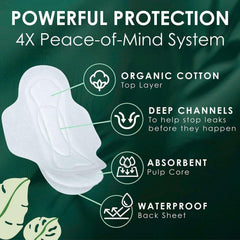 L. Ultra Thin Organic Cotton Pads with Wings, Super, 96 ct. - USA MEGA SHOP