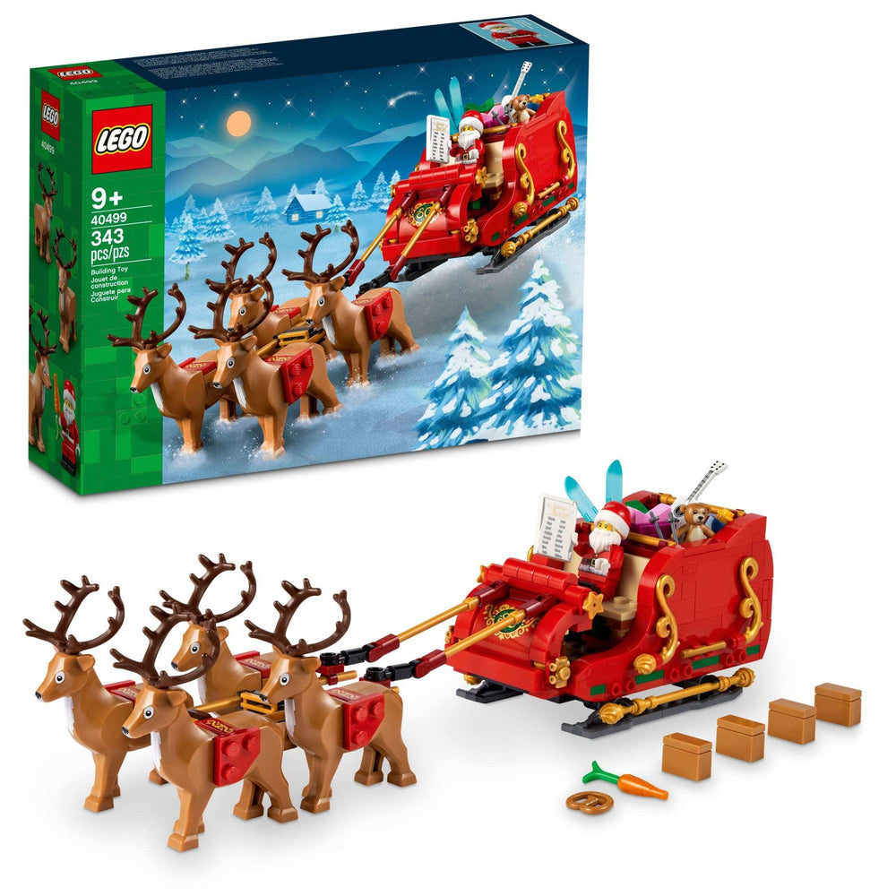 LEGO Santa's Sleigh - Building Toys for Kids, Boys & Girls, Ages 9+ - Indoor Christmas Decorations for Home W/ Santa Claus Figurine & Reindeer - Gifts for Boys & Girls - USA MEGA SHOP