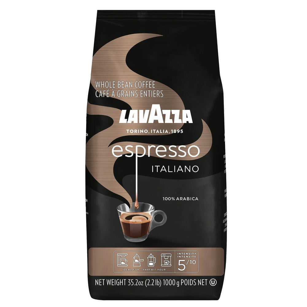 Lavazza Caffé Espresso 100% Premium Arabica Coffee, Whole Bean, 2.2 lbs - USA MEGA SHOP