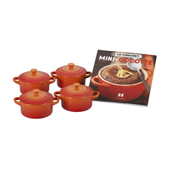 Le Creuset Signature 8 oz. Petite Cocottes with Cookbook, Set of 4
