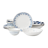Lenox Blue Bay Porcelain 12-piece Dinnerware Set - USA MEGA SHOP
