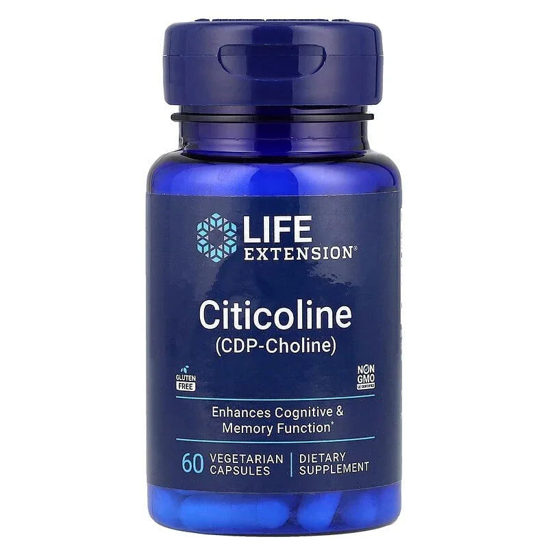 Life Extension, Citicoline (CDP-Choline), 60 Vegetarian Capsules (250 mg per Capsule) - USA MEGA SHOP