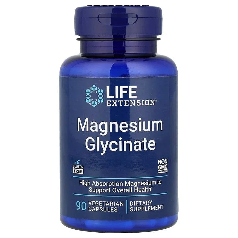 Life Extension, Magnesium Glycinate, 90 Vegetarian Capsules (105 mg per Capsule) - USA MEGA SHOP