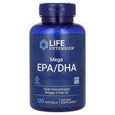 Life Extension, Mega EPA/DHA, 120 Softgels (1,000 mg per Softgel) - USA MEGA SHOP
