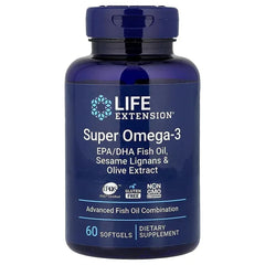 Life Extension, Super Omega-3, EPA/DHA Fish Oil, Sesame Lignans & Olive Extract