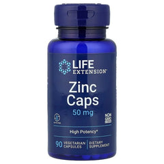 Life Extension, Zinc Caps, High Potency, 50 mg, 90 Vegetarian Capsules - USA MEGA SHOP