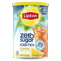 Lipton Zero Sugar Lemon Iced Tea Mix, Low Calorie Drink Powder, Makes 28 Quarts