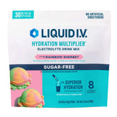 Liquid I.V. Hydration Multiplier, 30 Individual Serving Stick Packs in Resealable Pouch, Sugar Free, Rainbow Sherbet - USA MEGA SHOP