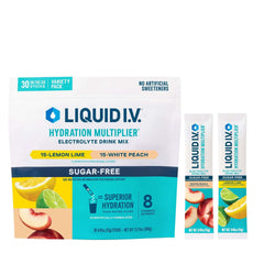 Liquid I.V. Hydration Multiplier, 30 Individual Serving Stick Packs in Resealable Pouch, Sugar Free, Variety Pack - USA MEGA SHOP