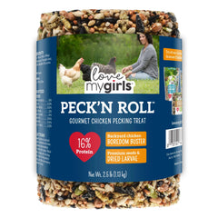 Love My Girls Peck 'N Roll Boredom Buster for Chickens, 2.5 lb. Seed Log, 1-Pack - USA MEGA SHOP