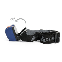 Ozark Trail LED 100 Lumens Headlamp, Blue, 3AAA Batteries Included