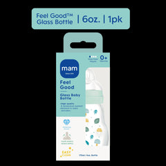 MAM Feel Good Glass Bottle 6oz, 1 PK, Unisex