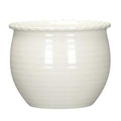Mainstays Brooke Round Vanilla Dream 100% Recycled Resin Planter