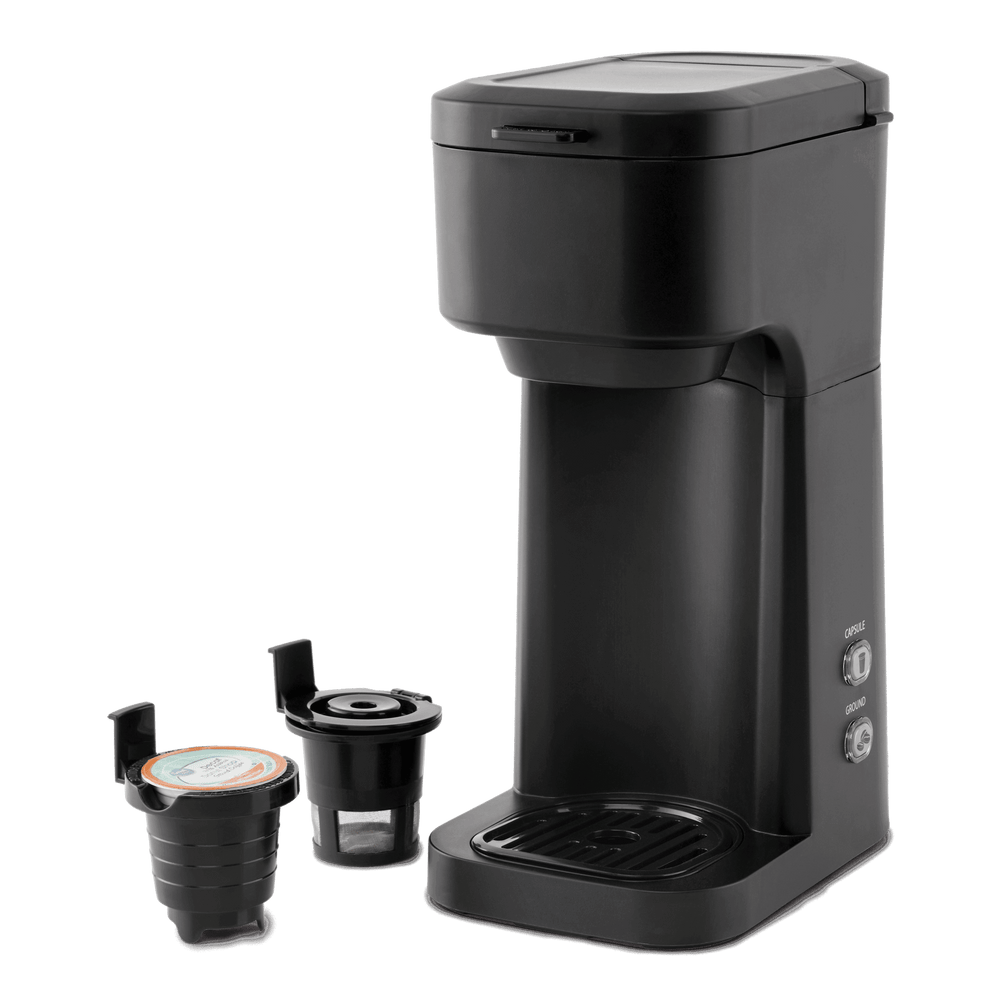 Mainstays Black Matte Single Serve Coffee Maker - USA MEGA SHOP