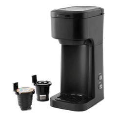 Mainstays Black Matte Single Serve Coffee Maker - USA MEGA SHOP