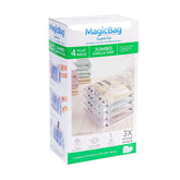 MagicBag Jumbo Vacuum Storage Bags, 4 Pack Flat Compression Bags for Bedding, Space Saving & Airtight