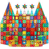 Magnetic Tiles for Kids,Educational Magnetic Building Blocks for Boys Girls, STEM Preschool Kidergarten Learning Toys - USA MEGA SHOP
