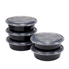 Mainstays 1L Round Meal Prep Food Storage Container, 5 Pack - USA MEGA SHOP