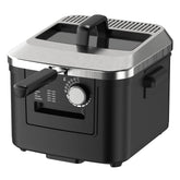 Mainstays 4L Electric Deep Fryer, Matte Black, Stainless Lid, 1800W - USA MEGA SHOP
