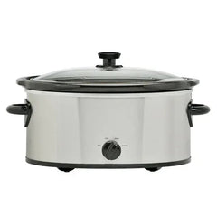 Mainstays 6 Qt Manual Slow Cooker, Stainless Steel