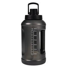 Mainstays 64 Fluid Ounces Water Bottle, Translucent Black, with Straw/ Chug 2 in 1 Lid, Light Weight, Reusable, Plastic - USA MEGA SHOP