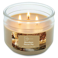 Mainstays Bourbon Pecan Pie Scented 3 Wick Candle, 11.5 oz.