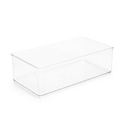 Mainstays Large Clear Plastic Organizer Bin for Bathroom