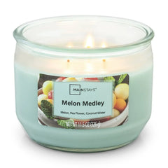 Mainstays Melon Medley Scented 3 Wick Candle, 11.5 oz.