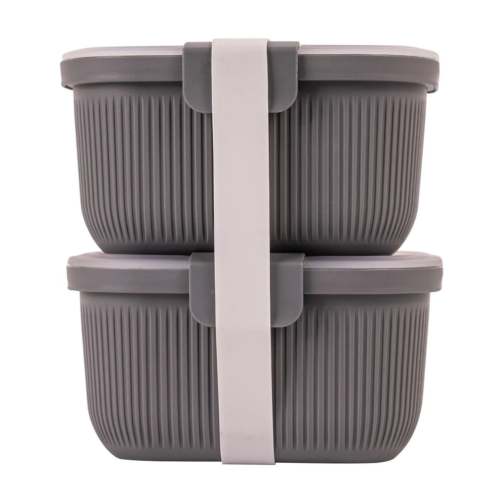 Mainstays Plastic Food Storage Bento Snack Container, Rectangle, Grey, 19oz Capacity, Made for Portable Food Storage - USA MEGA SHOP