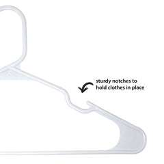Mainstays Plastic Clothes Hangers, 50-Count, Lightweight & Durable for Everyday Use