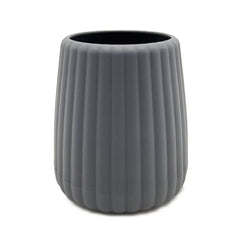 Mainstays Rubberized Plastic Ribbed Toothbrush Holder, Grey