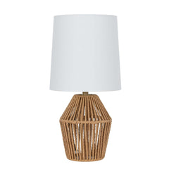 Mainstays 12.75" Rope Mini Lamp, Brown, 5.75 x 6.5 x 6.5" Lamp Shade