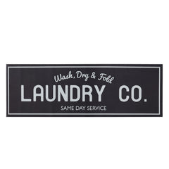 Mainstays 20" x 59" Laundry Indoor Runner Rug, Black