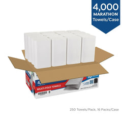 Marathon Multifold 1-Ply White Paper Towels 16 pks., 250 towels/pk - USA MEGA SHOP
