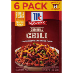 McCormick Chili Original Seasoning Mix 1.25 oz., 6 pk. - USA MEGA SHOP
