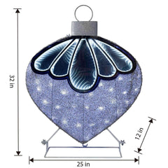 Member's Mark 32" Pre-Lit Silver Infinity Light Ornament Decor - USA MEGA SHOP