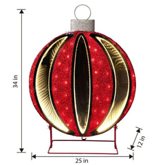 Member's Mark 34" Pre-Lit Red Infinity Light Ornament Decor - USA MEGA SHOP