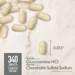 Member's Mark Extra Strength Glucosamine HCl and Chondroitin Sulfate Sodium Tablets, 340 ct.