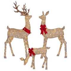 Member's Mark Pre-Lit Animated Deer Family, Set of 3