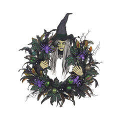 Member's Mark 26" Pre-Lit Witch Wreath - USA MEGA SHOP