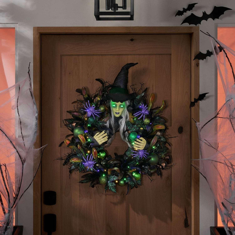 Member's Mark 26" Pre-Lit Witch Wreath - USA MEGA SHOP