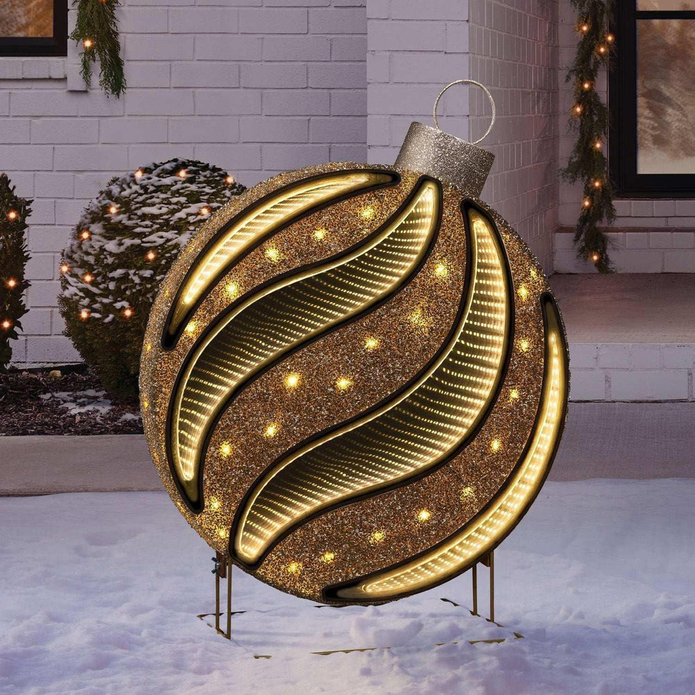 Member's Mark 32" Pre-Lit Gold Infinity Light Ornament Decor - USA MEGA SHOP