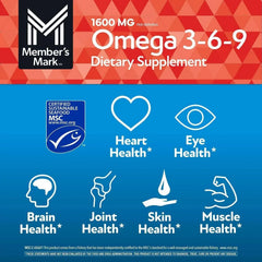 Member’s Mark Omega 3-6-9 Softgels with Sustainably Sourced Tuna Oil, 300 Count