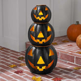 Member's Mark Pre-Lit Black Metal Jack-O-Lantern, Set of 3 - USA MEGA SHOP