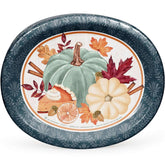 Member's Mark Thanksgiving Oval Paper Plates, 10" x 12", 50 ct. - USA MEGA SHOP