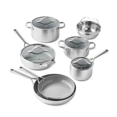 Member's Mark 11-Piece Modern Tri-Ply Cookware Set with Ceramic Coating