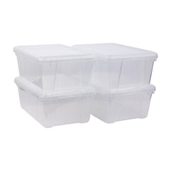 Member's Mark 13 Quart Clear Storage Containers, 10.9" D x 16.4" W x 6.4" H, 4-Pack