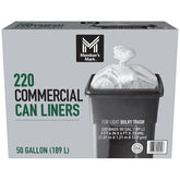 Member's Mark 50-Gallon Commercial Can Liners, 220 ct. - USA MEGA SHOP