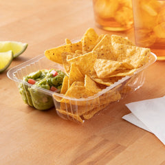Member's Mark Clear 2-Compartment Nacho Trays 6.5" x 5", 200 ct.