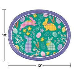 Member'S Mark Easter Oval Paper Plates, 10" X 12" (50 Ct.)